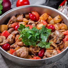 Куриные потрошки по-домашнему